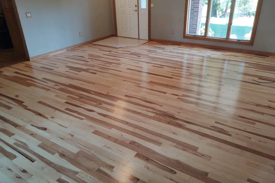 newly installed residential house flooring of living room